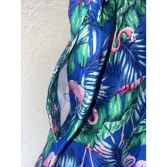 CLUB ROOM Men Tropical Flamingos Floral Swim Trunks Shorts 2XL XXL Hawaiian New - Picture 8 of 9